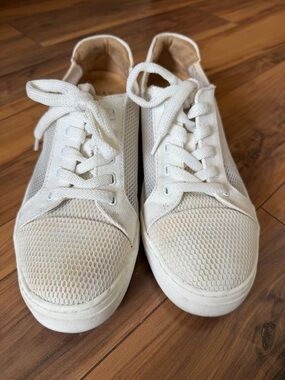 Naturalizer Casual White Mesh Lace-Up Sneakers